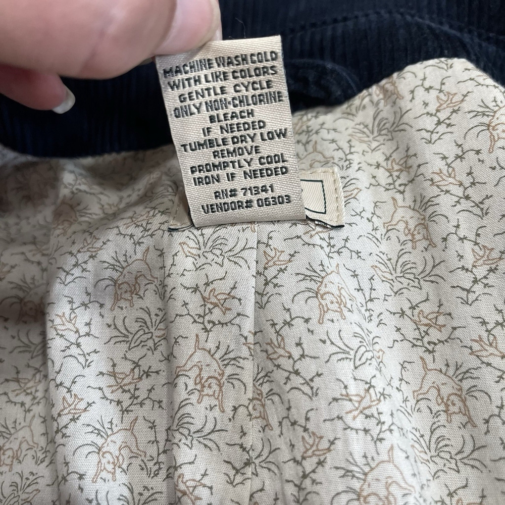 Vintage L.L. Bean Dark Blue Corduroy Women's Jacket - Picture 7 of 9